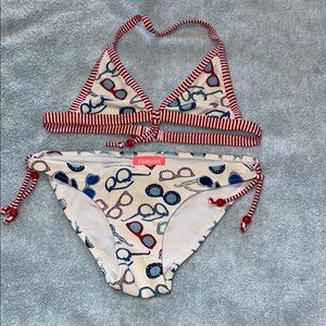 Sunuva Red and Blue Kids Swim Bikini